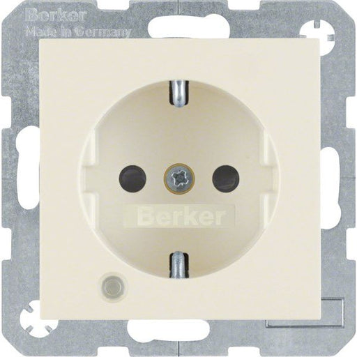 Berker - Steckdose SCHUKO-Steckdose ws/gl 41108982 Kontroll-LED