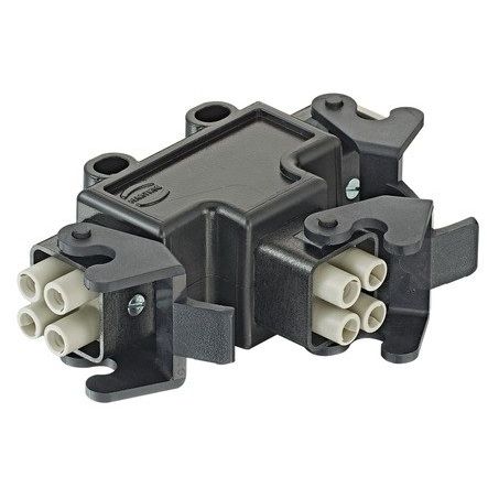 Harting - Installationskleinverteiler Energieverteiler 3xHan 09120084756 Q4/0 Anbaugehäuse − 15 Stück