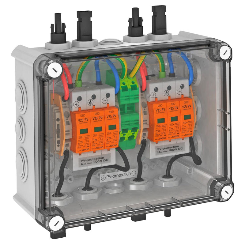OBO Bettermann - Photovoltaik-DC-Stringbox PV-Systemlösung VG-BC900S11 Gehäuse RAL7035