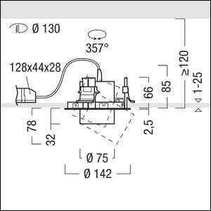 Zumtobel Group - Downlight/Strahler/Flutlicht LED - Einbaustrahler V2 - RS1800 - #62923838 930