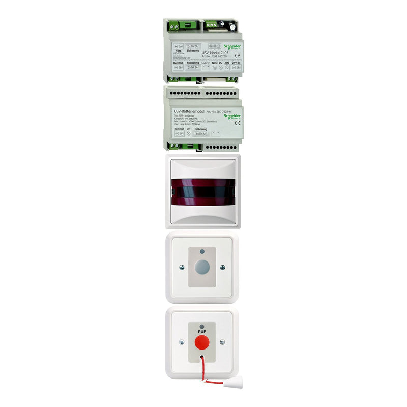 Elso - Behindertenelement für Installationsschalterprogramme WC-Set ELG740214 mit USV-Netzteil