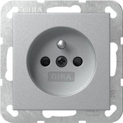 Gira - Steckdose Steckd. Erdstift+SH 448526 Alu