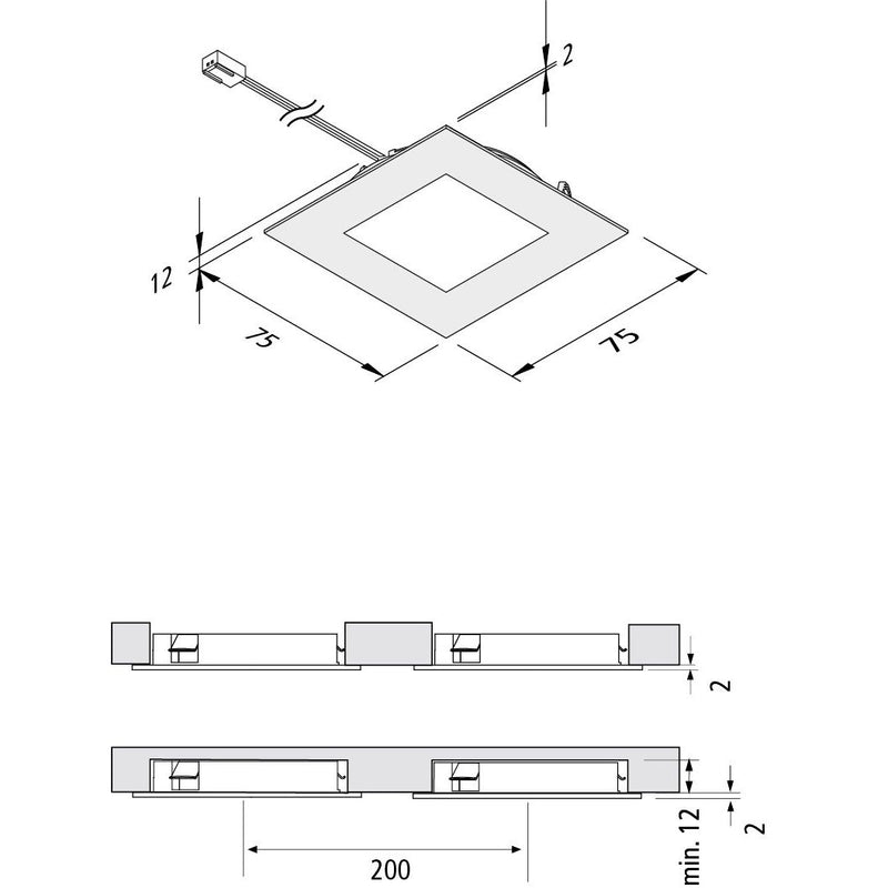 Hera - Downlight/Strahler/Flutlicht LED-Einbauleuchte 20203188003 edelstahloptik 4000K