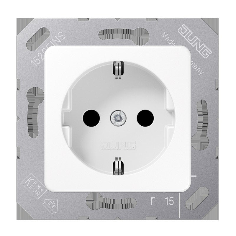 Jung - Steckdose SCHUKO-Steckdose 16A 250V CD 5120 BF WW 50x50mm Klappdeckel
