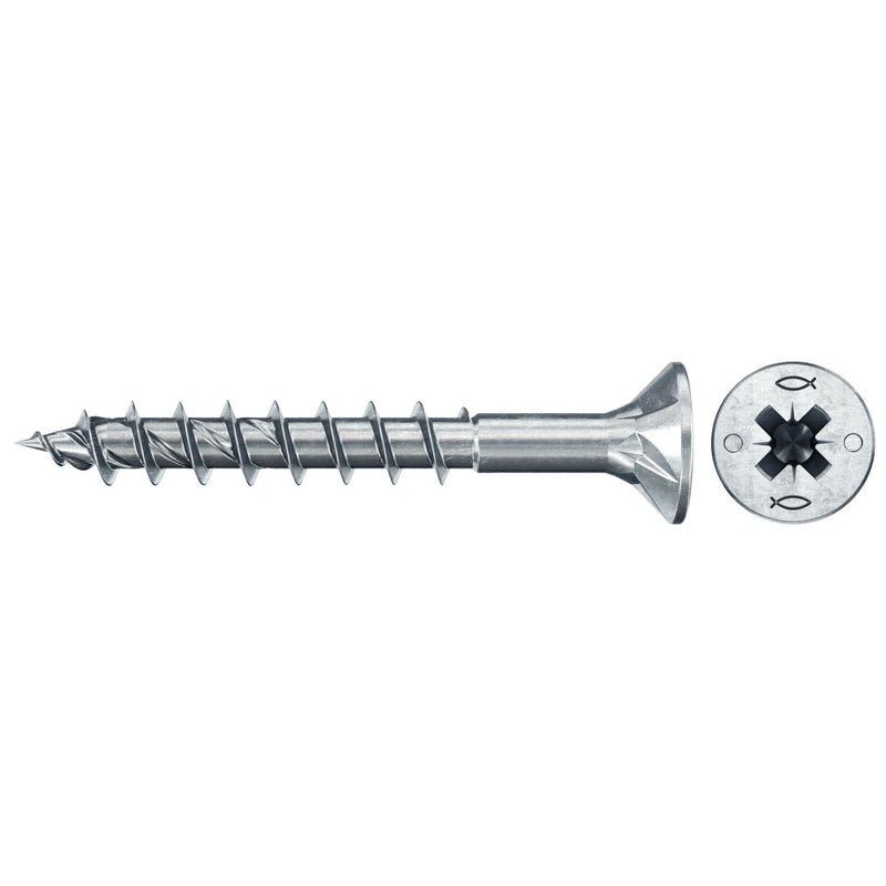 Fischer Deutschl - Holz-/Spanplattenschraube Spanplattenschr.Pwr-Fast 2 670308 4,5x35 SK blvz TG PZ − 500 Stück