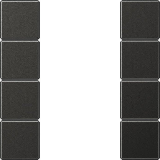 Jung - Abdeckung/Bedienelement für Installationsschalterprogramme Tastensatz, 4fach AL 2504 TSA AN komplett − 1 Stück