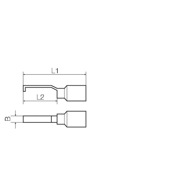 Weidmüller - Verbinder für Cu-Leiter zum Verpressen Kabelschuh HOOKBLA 0,25-1,5 SW max.: 1.5 mm² − 100 Stück