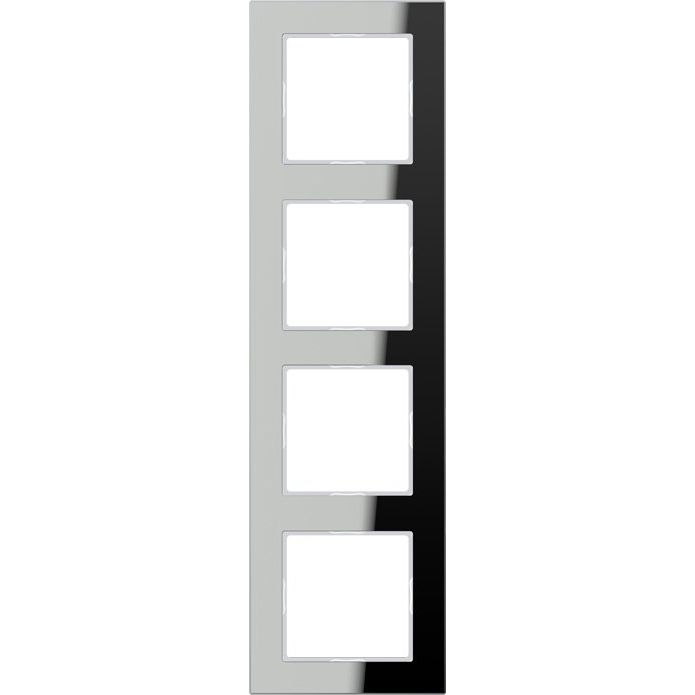 Jung - Abdeckrahmen Glasrahmen 4-fach si/vers AC 584 GL SI waage/senkrecht