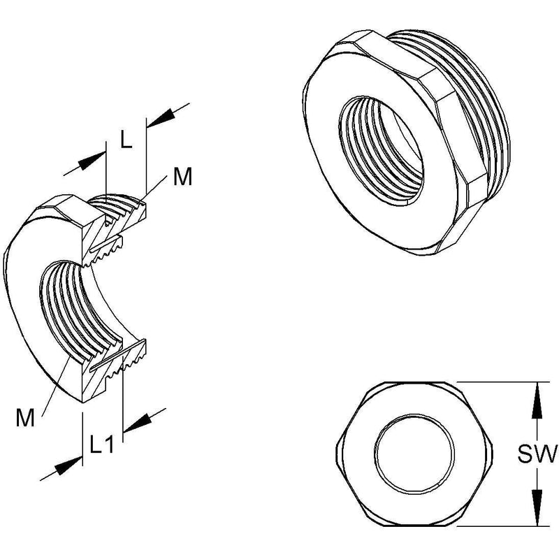 HKL - Erweiterungs-/Reduzierring Reduzierring 1893M2512 − 50 Stück