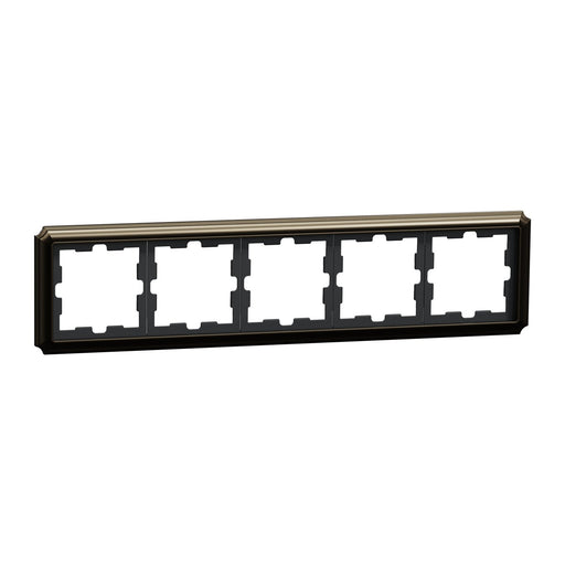 Merten - Abdeckrahmen D-Antik Metallrahmen MEG4050-4752 5-fach, Moccametalli