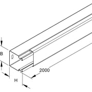 Niedax - Leitungsführungskanal LFK-Kanal LLK 60.060 R Unterteil + Deckel − 2 Meter