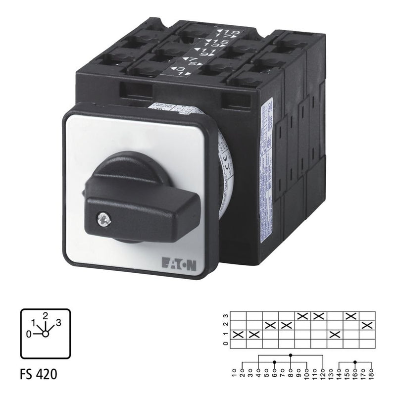 Eaton - Steuerschalter Stufenschalter T3 32A T3-5-8281/E 32A Einbau rastend