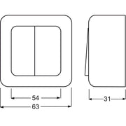 Busch-Jaeger - Installationsschalter Serienschalter 2601/5 AP/11W-503 rws