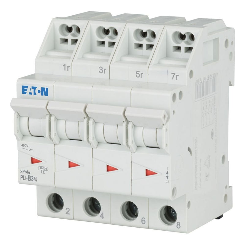 Eaton - Leitungsschutzschalter PLI-B3/4 3 A, 4p,Steckkl. B