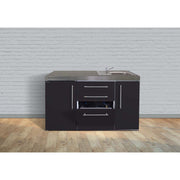 Stengel - Mini-Küche Miniküche Premiumline MPGSSM150KSGSKSliBre Schwarz matt