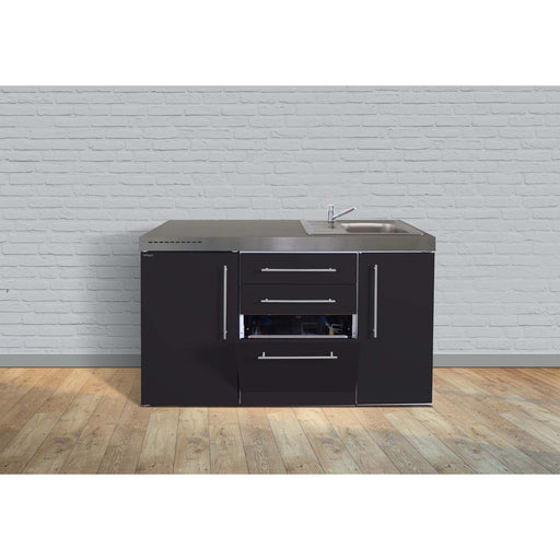 Stengel - Mini-Küche Miniküche Premiumline MPGSSM150KSGSKSliBre Schwarz matt