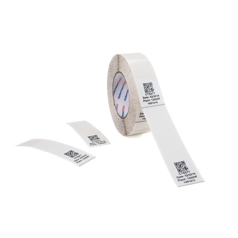 HellermannTyton - Kabelmarkierungssystem Etiketten selbstlamin. 596-01904(650) transparent/weiß − 650 Stück