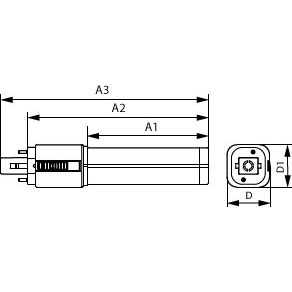 Philips Lighting - LED-Lampe/Multi-LED LED-PLC 6.9W KVG/VVG/230V CorePro PLC#03503500 ML,MC,360D,G24d