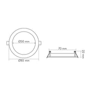 Nobile - Decken-/Wandleuchte LED-Panel Flat IP44 1576035011 840, 350mA, ws