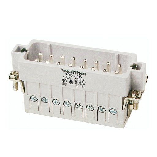 Walther Werke - Kontakteinsatz für Rechtecksteckverbinder Stifteinsatz A16 700216 0,5-2,5qmm 20-14AWG