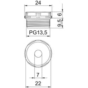 OBO Bettermann - Kabeleinsteckstutzen Einschraubnippel 90 PG13.5 DSMB − 100 Stück