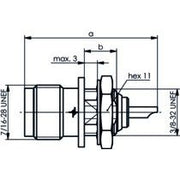 Telegärtner - Koax-Steckverbinder TNC-Einbaubuchse löt 50Ohm 100023801 − 5 Stück