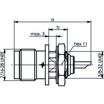 Telegärtner - Koax-Steckverbinder TNC-Einbaubuchse löt 50Ohm 100023801 − 5 Stück