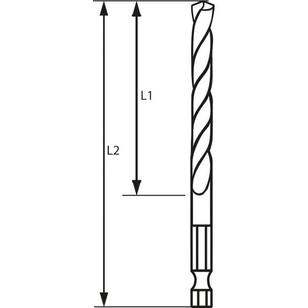 Bosch - Bohrer HSS-Hex-Schaft 2608577061 Spiralbohrer 8,0 mm