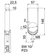 OBO Bettermann - Bügelschelle BS-H2-M-52 FT 2-fach − 50 Stück