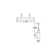 Brumberg Leuchten - Pendelleuchte Pendel-Profilleuchte 7432214016 1140 x 75 x 40mm