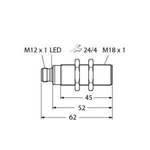 Turck - Ultraschall Taster Ultraschallsensor RU50U-S18-AN8X-H1141