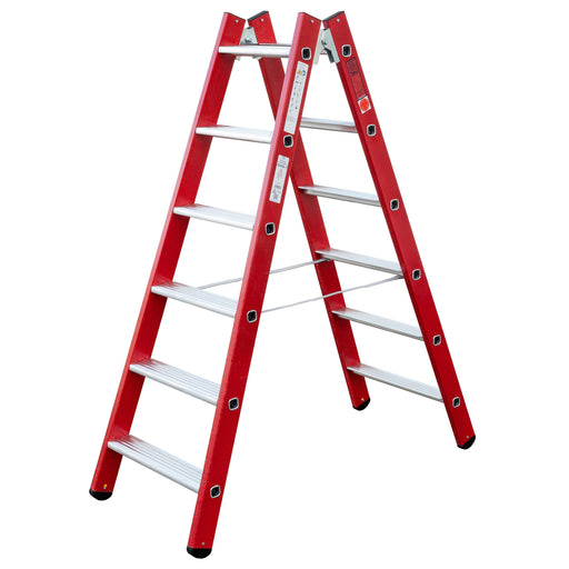 ILLER-LEITER - Stufenleiter Stufenstehleiter 45612-7 beidseitig2x12Stufen