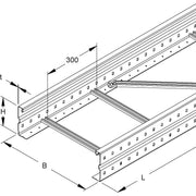 Niedax - Kabelleiter Weitspannkabelleiter WSL 150.500/3 E3 150x500x3000mm − 3 Meter