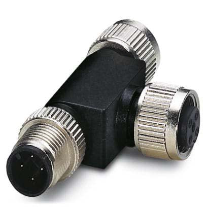 Phoenix Contact - Sensor-Aktor-Adapter T-Verteiler SAC-4P-M12T/#1559783 − 5 Stück