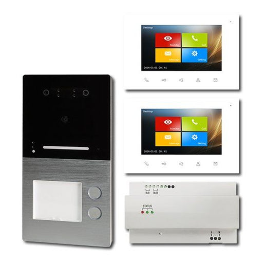 HHG - Türsprech-Set Set mit AS AP 2-Fam Villa AP Set 2 FI m. Gesichtserkennung