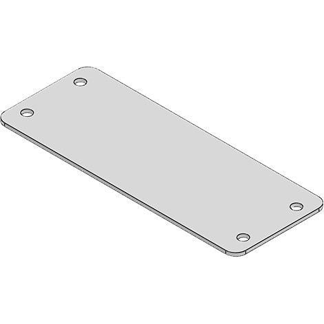 Icotek - Einführungsflansch für Kleingehäuse/Schaltschrank Blindplatte BPM 24-V2A Edelstahl − 10 Stück
