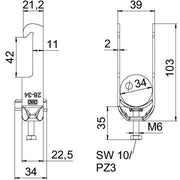 OBO Bettermann - Bügelschelle BS-W1-K-34 ALU 28-34mm − 50 Stück
