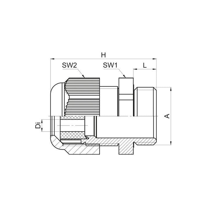 Jacob - Kabelverschraubung Ex-Erweiterungskabel- GHG9601955R0054 verschraubg M25x1,5 − 20 Stück
