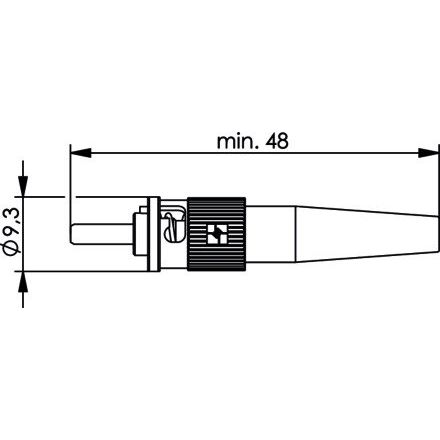 Telegärtner - LWL-Steckverbinder T-ST Stecker MM 100007054 Kabel D:2,6-3,0mm