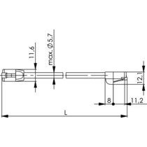 Telegärtner - Patchkabel Kupfer Patchkabel F/UTP C.5e 2,0m 100008328 gr, FS100, 1:1