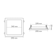 Nobile - Decken-/Wandleuchte LED-Panel Flat 1574071112 830, 350mA, titan