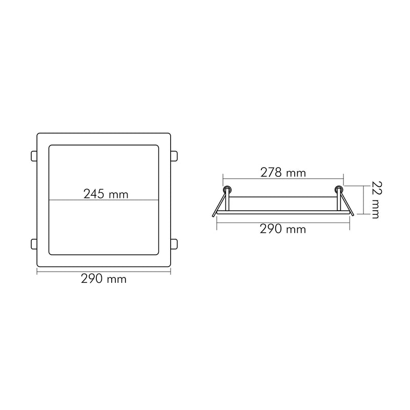 Nobile - Decken-/Wandleuchte LED-Panel Flat 1574071112 830, 350mA, titan
