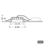 LTS Licht&Leuchten - Downlight/Strahler/Flutlicht LED-Einbaudownlight VTFM-R 101.840 WS 4000K inkl.Konverter