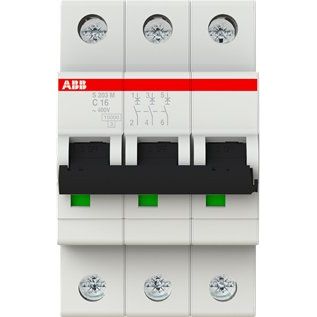 ABB Stotz S&J - Leitungsschutzschalter Sicherungsautomat S203M-C16 10kA 16A C 3p