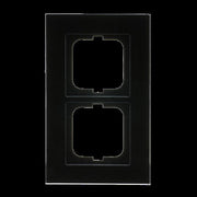Busch-Jaeger - Abdeckrahmen Rahmen 2-fach 1722-825 schwarz, Glas