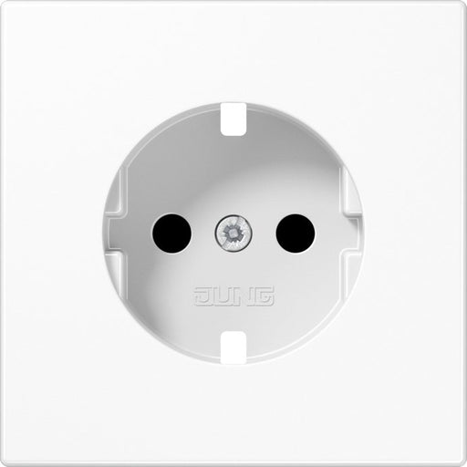 Jung - Abdeckung/Bedienelement für Installationsschalterprogramme Zentralplatte LS 1520 KIPL WW f. SCHUKO-Steckdose