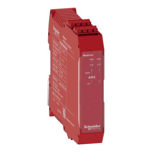 Schneider Electric - Gerät zur Überwachung von sicherheitsgerichteten Stromkreisen XPSMCM Analogmodul 2E XPSMCMAI0200G 0-20mA/0-10V Fz