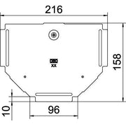 OBO Bettermann - Deckel T-Stück für Kabeltragsystem Deckel für T-Stück RTD 100 A2 B100mm