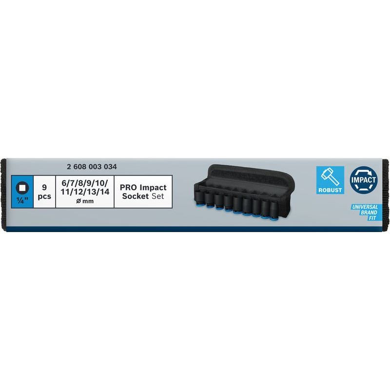 Bosch - Steckschlüsselset PRO Impact 2608003034 Steckschlüsselsatz