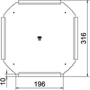 OBO Bettermann - Deckel Kreuzstück für Kabeltragsystem Deckel für Kreuzung RKD 200 A2 B200mm